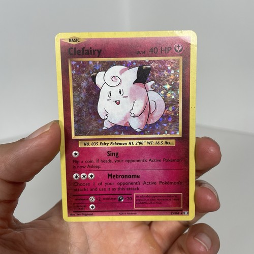 Pokémon TCG Evolutions Clefairy Holo Rare Card 63/108 2016