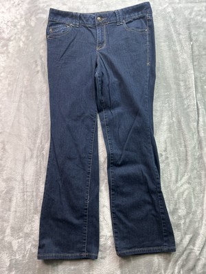 Lane Bryant Distinctly Boot Jean Women Plus Sz 16 Average Dark Blue Western Boho