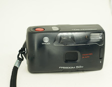 Minolta Freedom 50N 35mm Film Camera W/ Case, Batteries, Film, tested