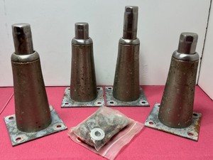 4 VTG Metal Tapered Adjustable Industrial Legs 6-1/4" - 7-1/2" Workshop Shop