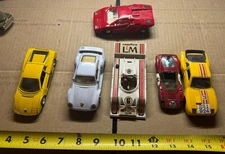 Lot (6) Vintage Diecast Exotic Cars- Porsche, Lamborghini, Ferrari- Larger Scale