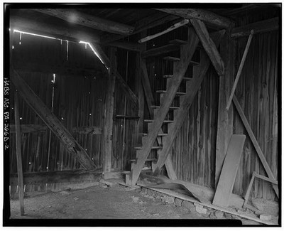 2. INTERIOR NORTHEAST CORNER - Stamm Farm, Corn Crib & Wagon Shed, Gruber