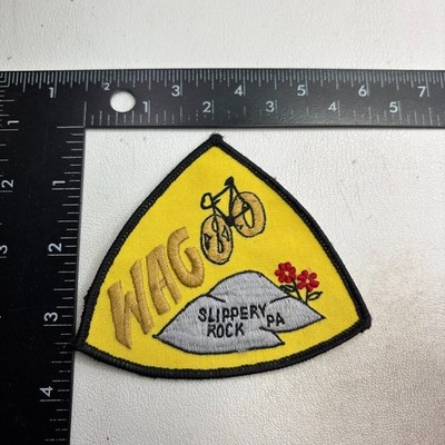 Vtg WAG SLIPPERY ROCK PA Wheelmen Bike Bicycle Pennsylvania Patch 64N4
