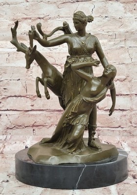 Limitierte Edition Griechische Jägerinnen Diana/Artemis Bronze Statue Figur