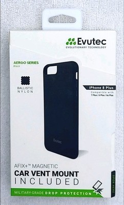 NEW/SEALED Evutec Case Ballistic Black iPhone 8+ PLUS/7+/6S Aergo Military Grade