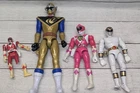 Lot of 4 Vintage Mighty Morphin Power Rangers Different Sizes/Series