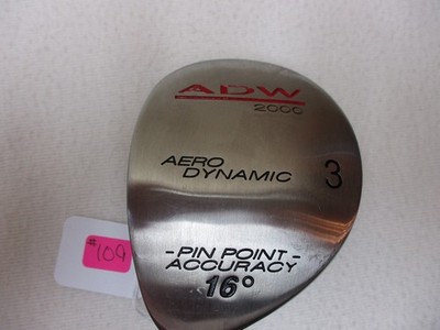//New ADW 2000 Aero Dynamic Pin Point Accuracy  16* #3 Fairway Wood -LH - #109