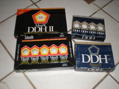 Vintage NOS Dunlop Maxfli DDH II Tough 15 &DDH Maxfli 12 (27 total) Golf Balls