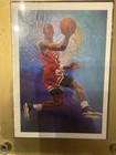 Michael Jordan Chicago Bulls Vintage Basketball Plaque with Two NM Trading Cards — photo 3