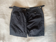 Hemingsworth Navy/Black Seersucker Clipper shorts - 32in