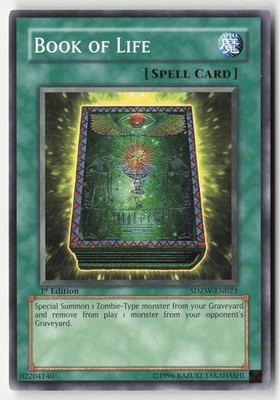 Yugioh - Book of Life SDZW-EN023 1st Edition - Structure Deck: Zombie World