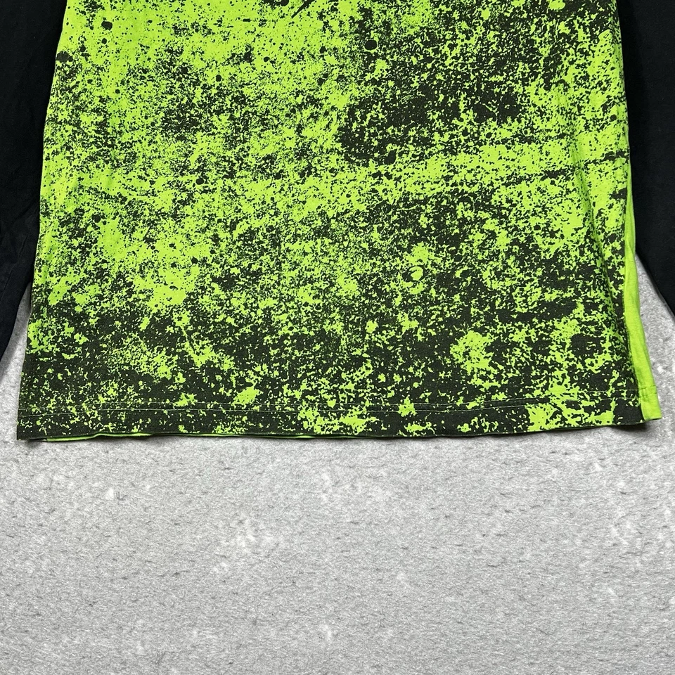 Camiseta deportiva NO FEAR para hombre mediana negra verde MX motocross BMX carreras tema años 90 Foto 3 de 4