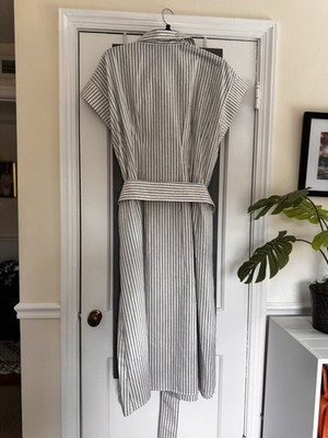 linen wrap dress long sleeve The Mama Set Linen Wrap Dress