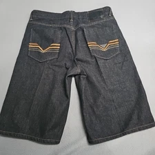 Vintage Ecko Unltd Shorts 36 Denim Jorts Baggy Y2K Skate Hip Hop Jean Wide Leg