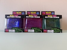 NeeDoh Nice Cube Glitter  Glow Bundle Set of 3 Sensory Squishy Fidget Toy