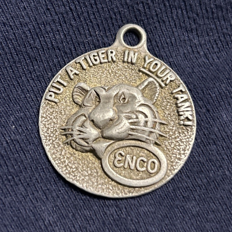 Vintage Enco Happy Motoring Key Club Tiger in Your Tank Houston TX