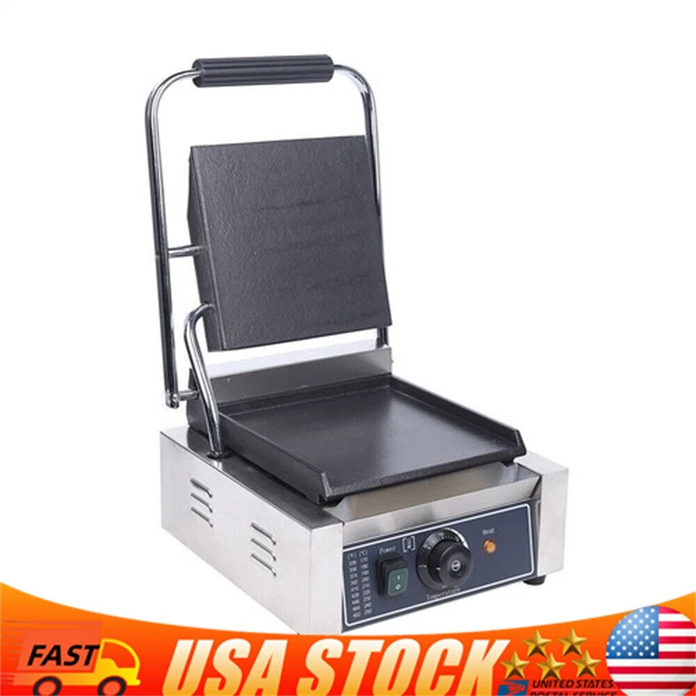 Commercial Sandwich Steak Maker Electric Grill Panini Press Griddle Plate Flat
Opens in a new window