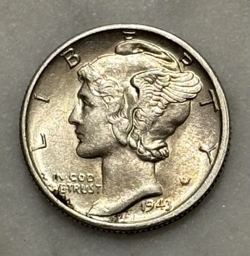 1943-S Mercury Dime - AU - About Uncirculated - 90% Silver