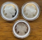 Lot of 3 - 1 Troy oz Buffalo .999 Fine Silver Round
