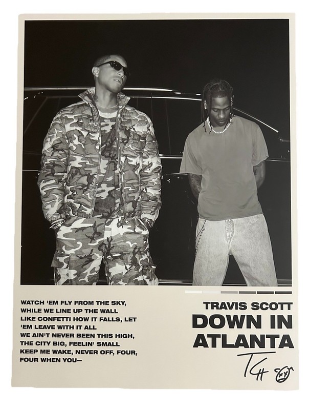 Travis Scott Album 12x16 Signed Poster  - Down In Atlanta ￼
