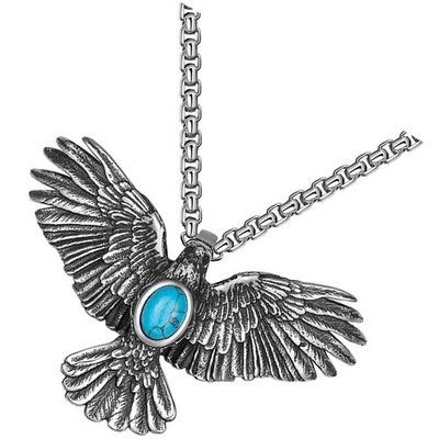 Geschenk Für Männer Adlerkettenanhänger Adlerschmuck Titanstahlkette