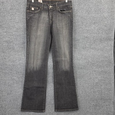 X2 Denim Laboratory Jeans Womens 4 Long Tall Gray Charcoal Flare Leg Stretch