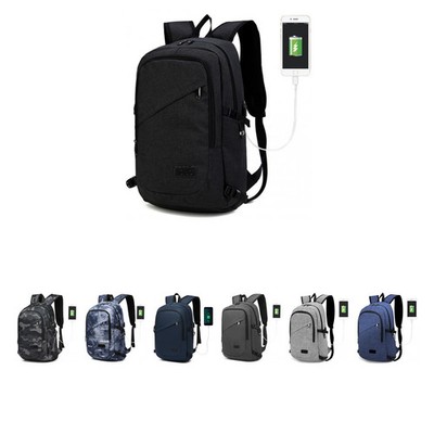 E6715 - Kono Business Laptop Rucksack mit USB Ladeanschluss