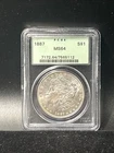 1887 Morgan Silver Dollar UNC PCGS MS64 $1 US Coin A17