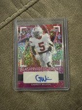2022 Leaf Flash GARRETT WILSON 13/15 Flash Photography Pink Sparkle Auto Rookie 