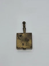 Vintage Brass Silent Butler Miniature Square Pocket Ashtray