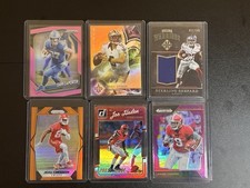 Panini 6-Card NFL Lot Prizm/Donruss/Majestic Memorabilia Brees LaPorta