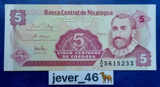 98A NICARAGUA 1 Billet de Banque 5 Centavos Neuf UNC non circulé