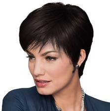 Eva Gabor Renew Short Wig - Heat Friendly Siver G2+ Licorice Mist Wig HAIRUWEAR