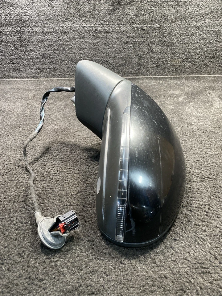 Espelho de porta elétrico lateral esquerdo Volkswagen Touareg 2014 aquecido fabricante de equipamento original preto - Imagem 4 de 4