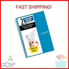 Five Star Spiral Notebook, 2 Subject, College Ruled Paper, 6" x 9-1/2", 80 Sheet