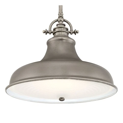 Quoizel ER1814 Emery 1 Light 13-1/2"W Pendant / Semi-Flush - Nickel - Picture 7 of 9