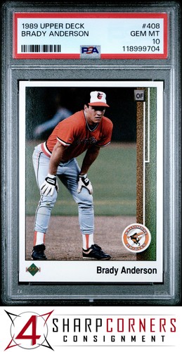 1989 Upper Deck #408 Brady Anderson RC Orioles PSA 10