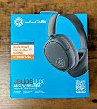 JLab JBuds Lux ANC App Bluetooth USB-C Wireless Headphones-Black