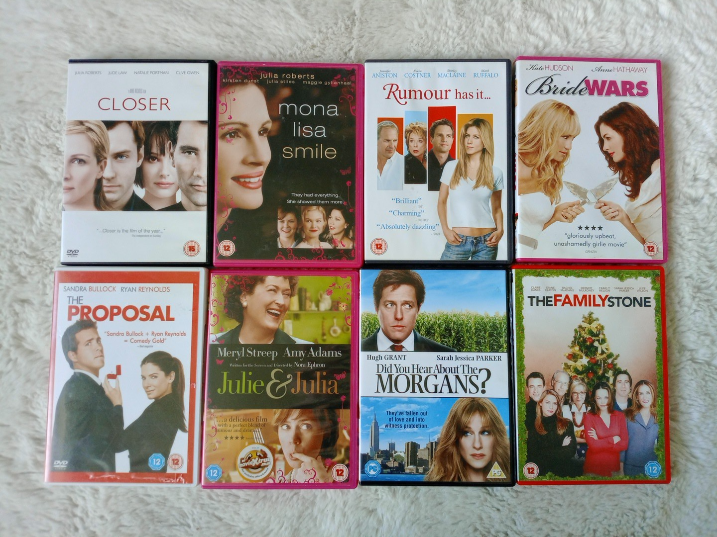 Mona Lisa Smile Closer DVD Rom-coms Julia Roberts Sandra Bullock Sarah J Parker