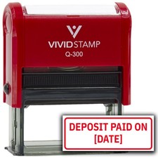 Deposit Paid On Date Self-Inking Rubber Stamp  Legal Rubber Stamps