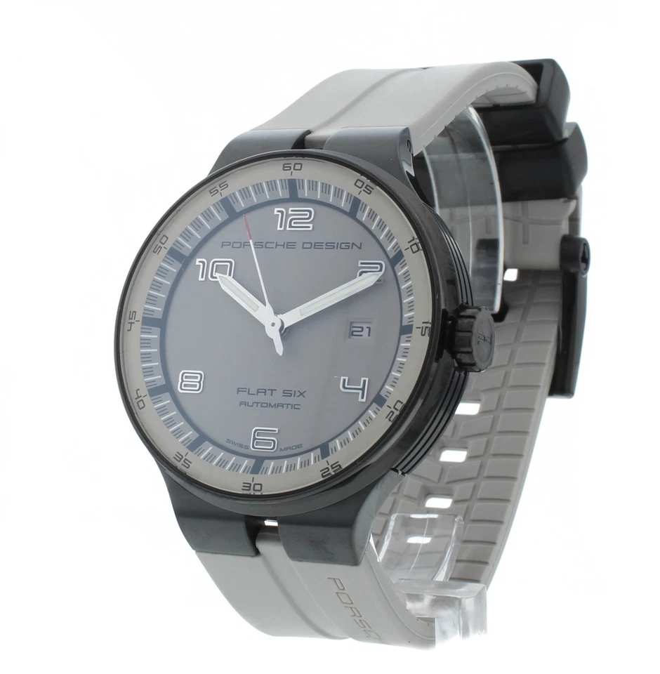 Reloj automático para hombre Porsche Design esfera plana seis gris 44 mm P.635043941255 Foto 3 de 4
