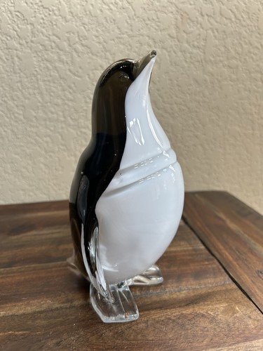 Vintage Arte Murano ICET Glas Pinguin Figur - 7" groß, Made in Venezuela - Bild 1 von 11