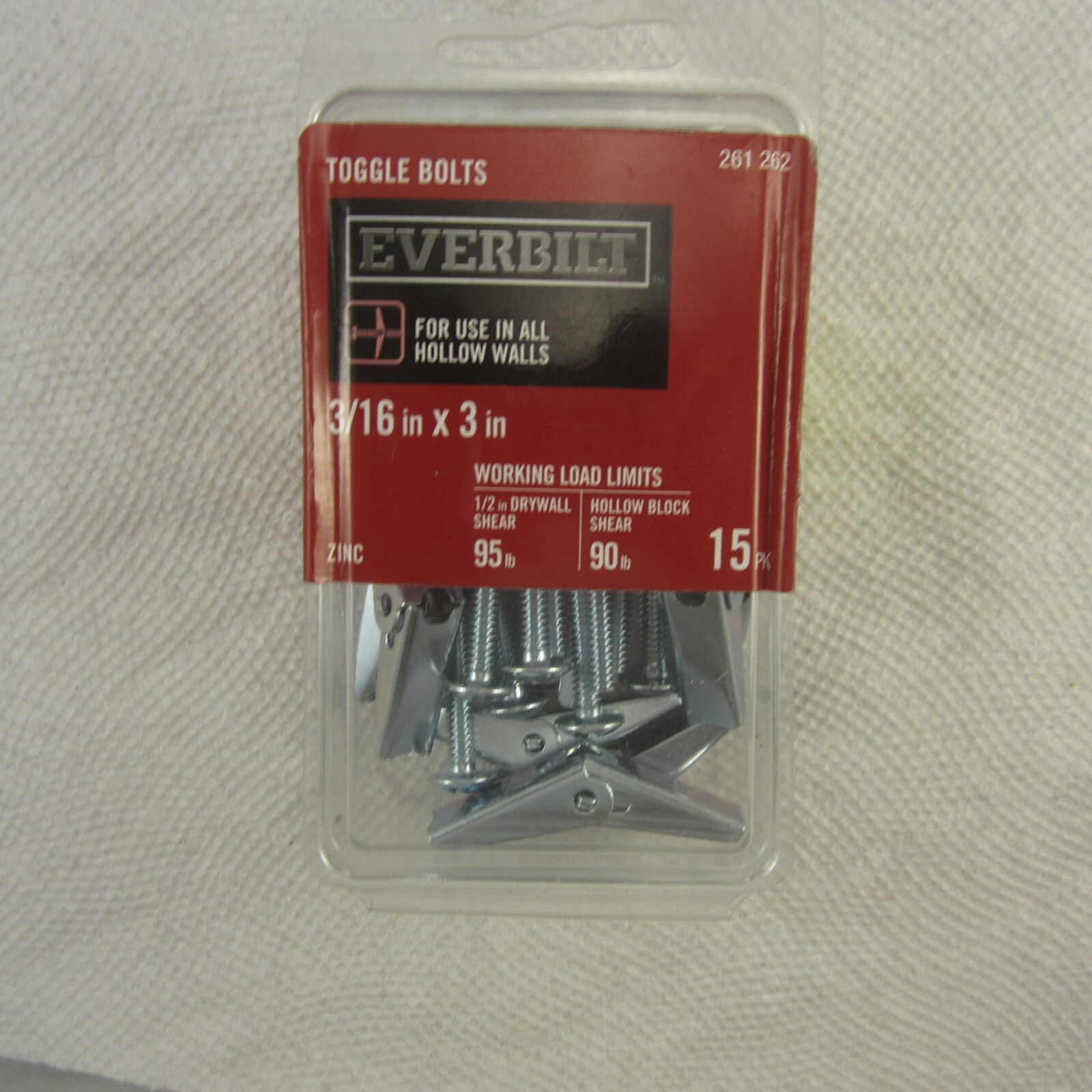 EVERBILT Toggle Bolts 3/16 inch x 3 inch For Hollow Walls 15 pack. eBay