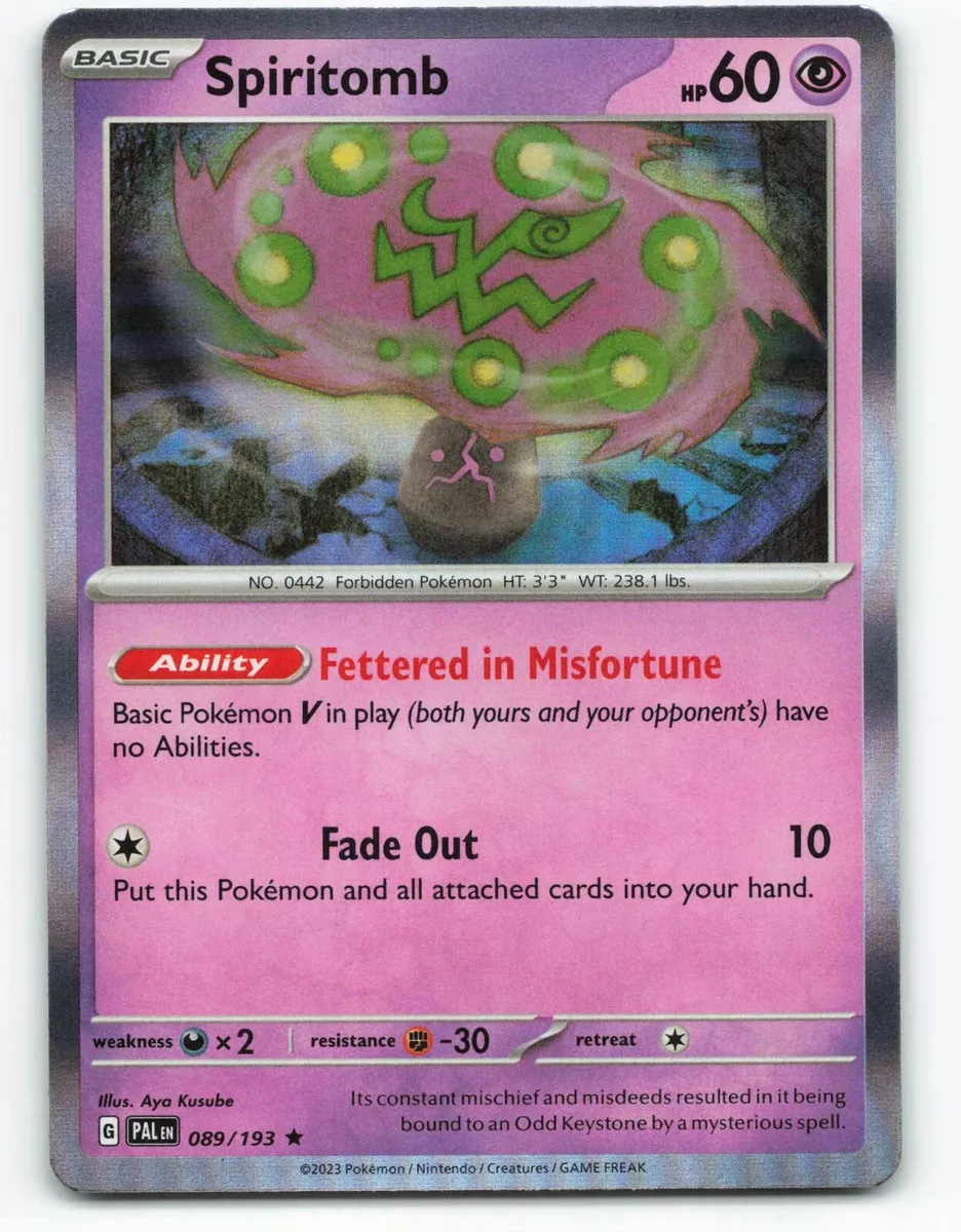 Mavin  Spiritomb 089/193 - Pokemon TCG Paldea Evolved (2023) - NM - Holo  Rare