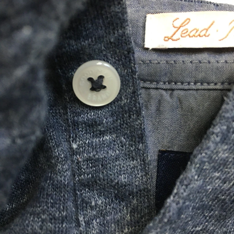 Camisa de manga corta Good Man marca brezo azul oscuro 100 % lino para hombre talla XL/grande Foto 4 de 4