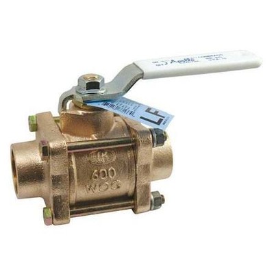 Apollo Valves 82Lf24601 1-1/4'' Sweat Bronze Ball Valve Inline