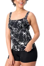 Kim Gravel x Swimsuits For All Scoop Neck Tankini w/ Bike Shorts Black