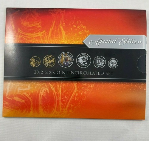 2012 Mint Uncirculated Set Special Edition Coloured 50c - 6 Coin - RAM ...