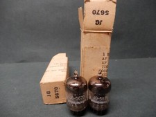 GE JG-5670 Vacuum Tubes Qty 2 NOS 1953 Amplitrex Tested 80/85 98/100 Gm