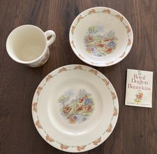 Vintage Royal Doulton Bunnykins 3 piece set - Plate, Bowl Cup